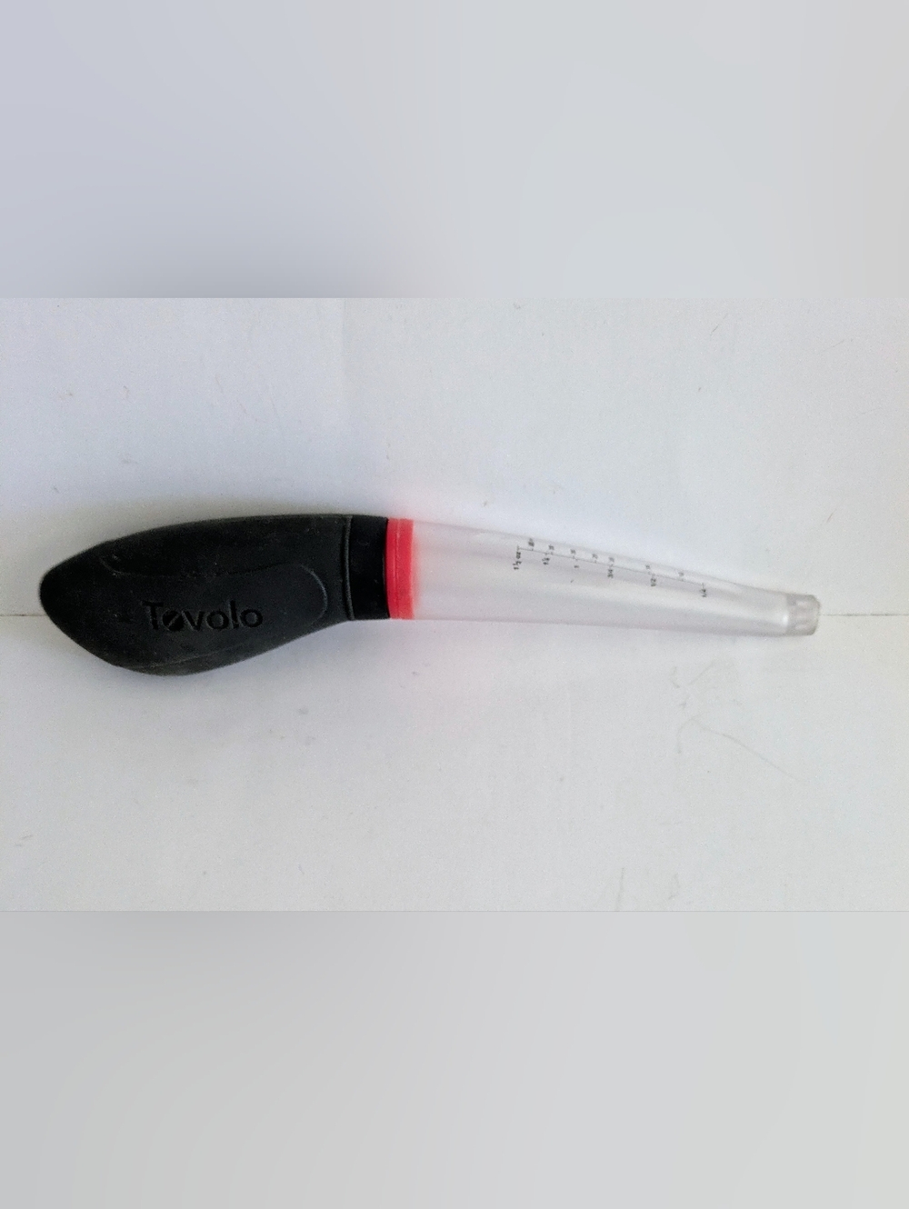 Tovolo Black and Clear Dripless Baster For Roasting with Red Accent